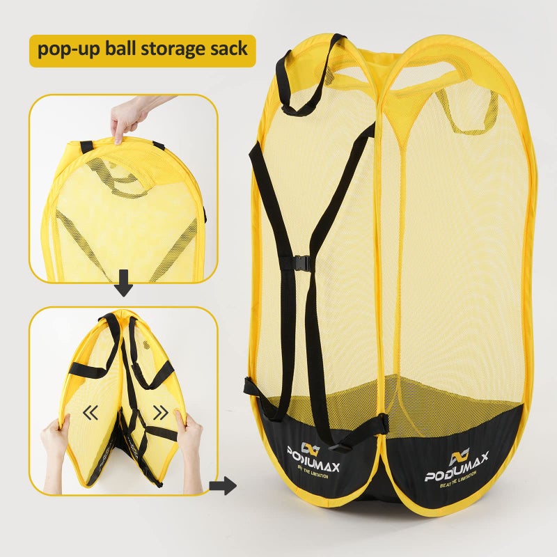 PodiuMax Pop Up Ball Storage Backpack & Organizer - Transport and Store Basketball, Football, Ping Pong and More, with Capacity up to 10kg - Image 4