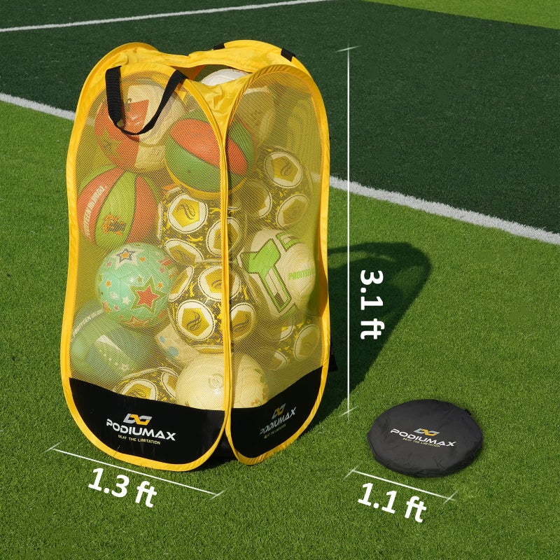 PodiuMax Pop Up Ball Storage Backpack & Organizer - Transport and Store Basketball, Football, Ping Pong and More, with Capacity up to 10kg - Image 2
