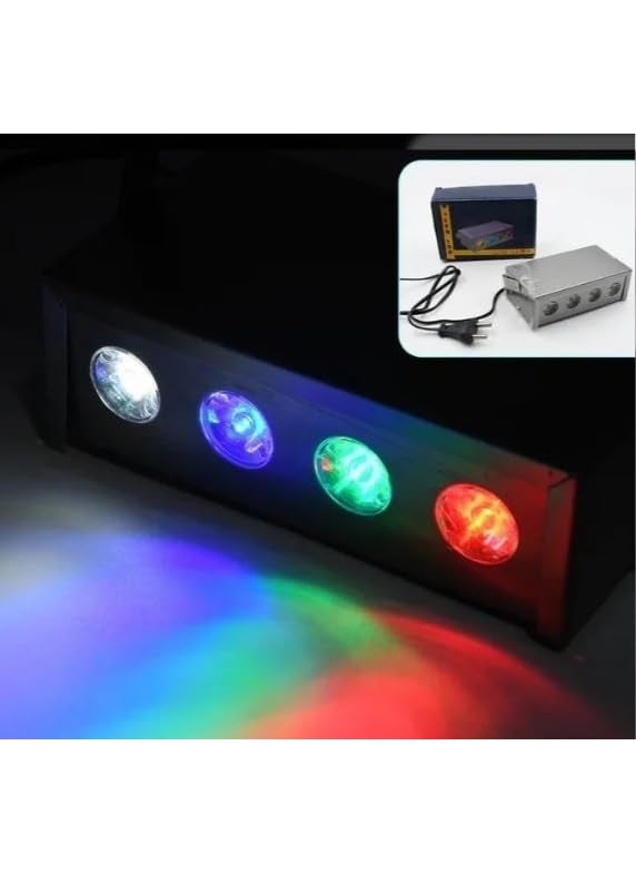 Erh India - Erh India 4 LED Disco Light RGBW Mini Laser Projector Light for Marriage Functions Laser Light for Small Area Shower Laser Light - Image 1