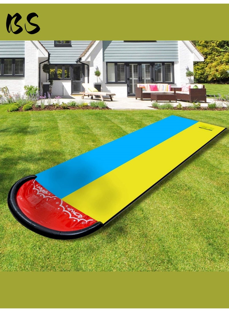 BS 2-Person Surf Water Slide | Features Dual Lanes & 2 Surfboards | 480x140cm Foldable Lawn Water Slide | Backyard & Outdoor Garden Racing Toy | Summer Family Fun for Kids & Adults | Portable Surf & Splash Sliding Mat - Image 4