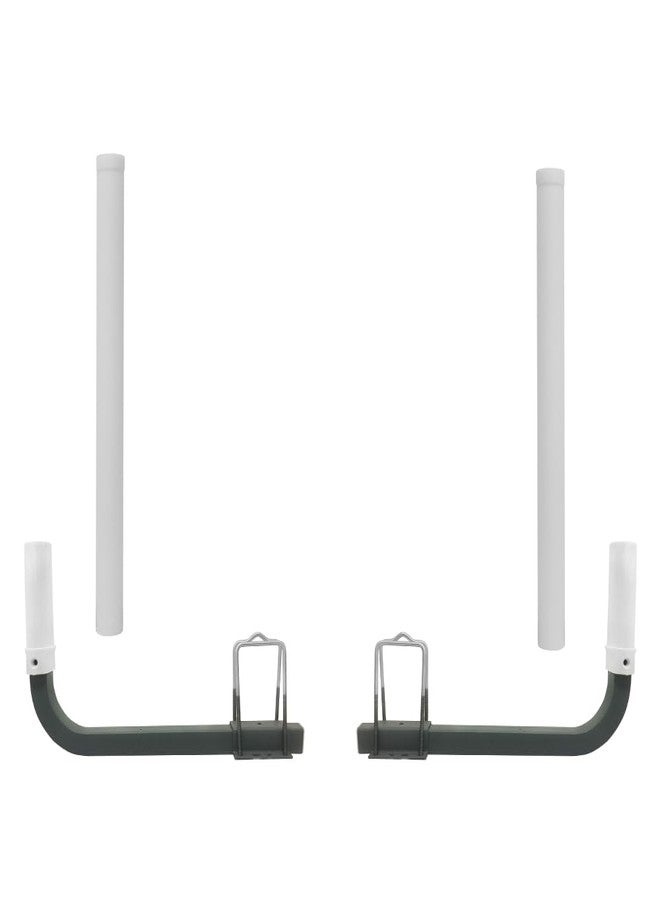 Sebnux Galvanized Steel Adjustable Boat Trailer Guide with PVC Pipes for Ski Boat Fishing Boat, Sailboat Trailer (White) - Image 1