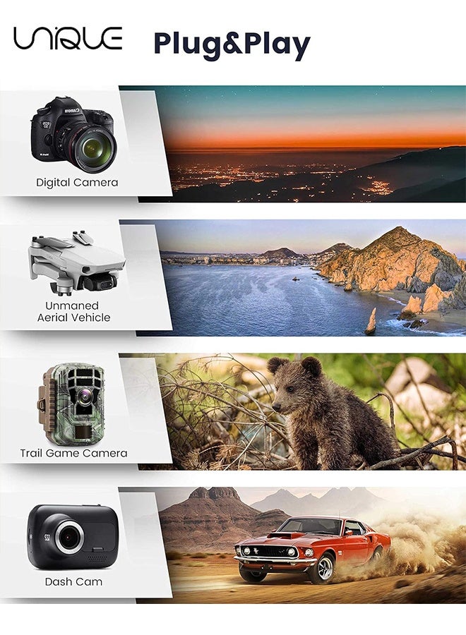 Unique USB-C SD Card Reader for iPhone 15/16/17 - Dual Slot for SD and MicroSD - Supports SD and TF Memory Card Adapters - Portable Reader - No App Installation Required - Plug and Play - Compatible with USB-C and Type-C Smartphones, Computers, and Cameras - White - Image 4