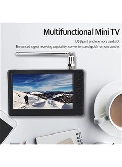 Generic 5 inch Portable TV, ATSC HD TFT LED Pocket Digital Television Mini TV, 1080P Digital TV with Remote Control, 1500mAh Rechargeable Battery, Support USB, TF Card, Small ATSC TV for Car Camping Kitchen  - Image 3