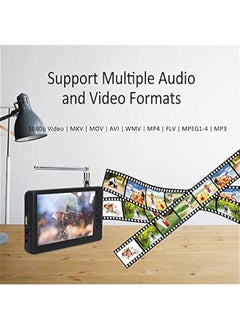 Generic 5 inch Portable TV, ATSC HD TFT LED Pocket Digital Television Mini TV, 1080P Digital TV with Remote Control, 1500mAh Rechargeable Battery, Support USB, TF Card, Small ATSC TV for Car Camping Kitchen  - Image 5