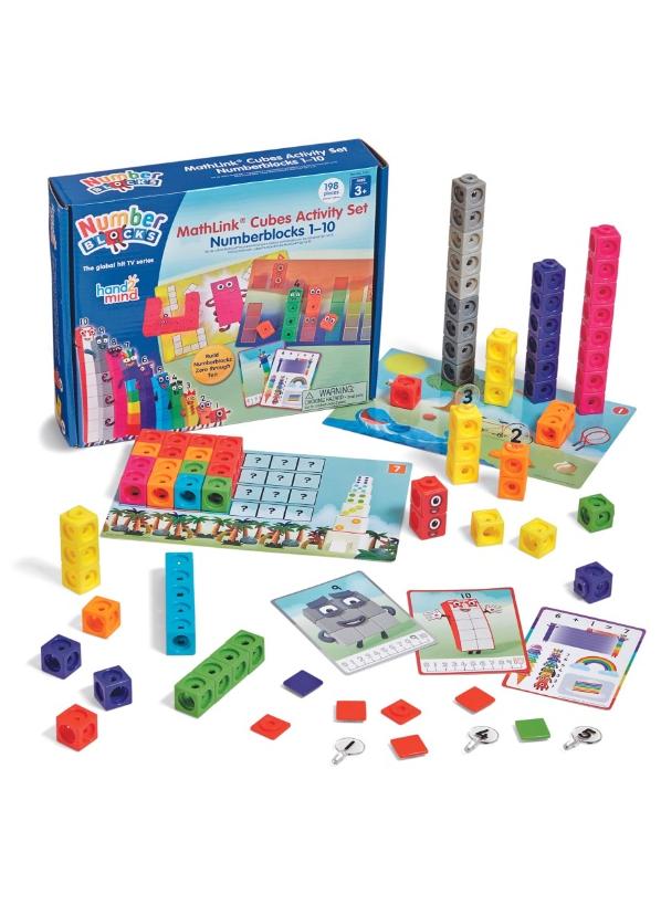 Learning Resources Mathlink Cubes Numberblocks 1-10 Activity Set & Numberblocks Wipe Clean (Numbers 1-5) - Includes A Free Pen! Home For Ks1 Maths - Image 1