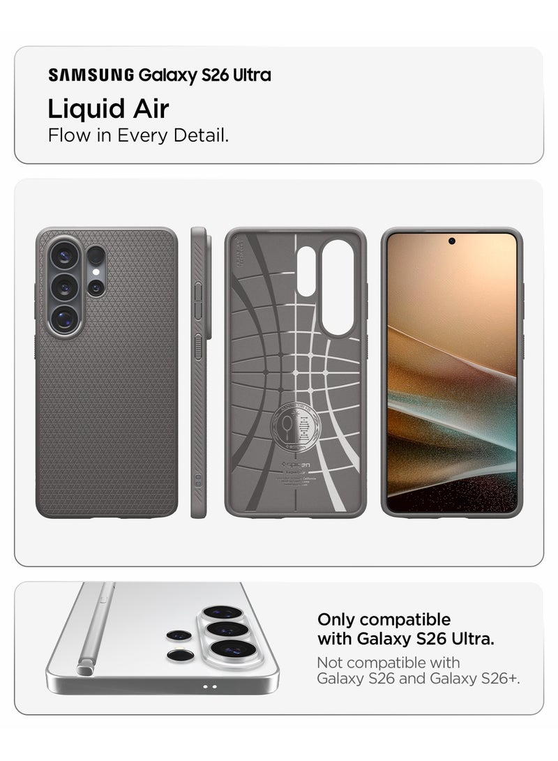 Spigen غطاء حماية سائل لجهاز سامسونج جالكسي S26 ألترا (2026) - رمادي رخام - Image 2
