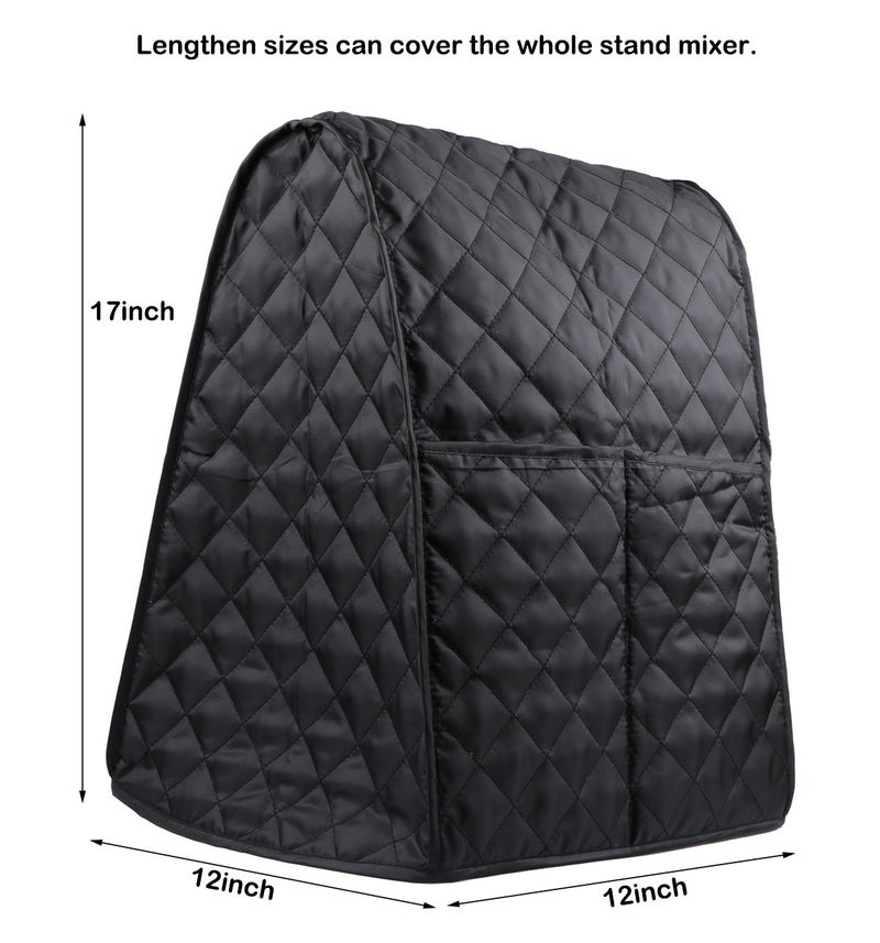 Evermarket Stand Mixer Dust Proof Cover with Pocket and Organizer Bag for Kitchenaid,Sunbeam,Cuisinart,Hamilton Mixer (Black) - Image 3