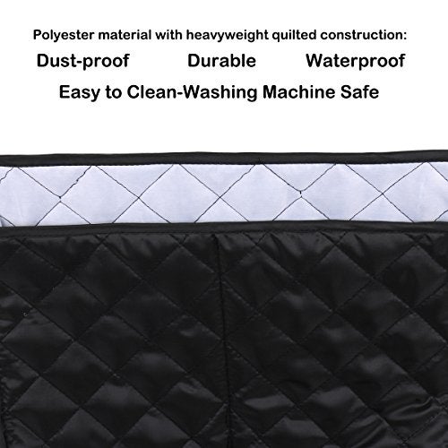 Evermarket Stand Mixer Dust Proof Cover with Pocket and Organizer Bag for Kitchenaid,Sunbeam,Cuisinart,Hamilton Mixer (Black) - Image 4