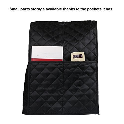 Evermarket Stand Mixer Dust Proof Cover with Pocket and Organizer Bag for Kitchenaid,Sunbeam,Cuisinart,Hamilton Mixer (Black) - Image 5