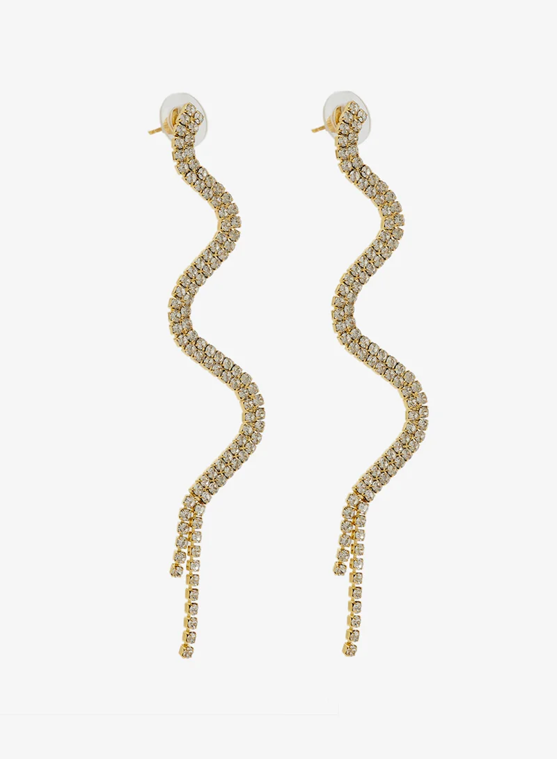 Ella Limited Edition Rhinestone Embellished Snake Earrings