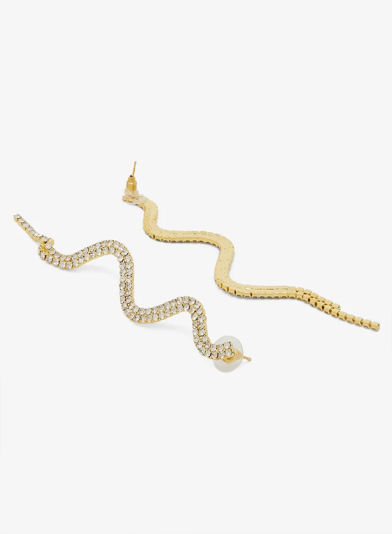 Ella Limited Edition Rhinestone Embellished Snake Earrings