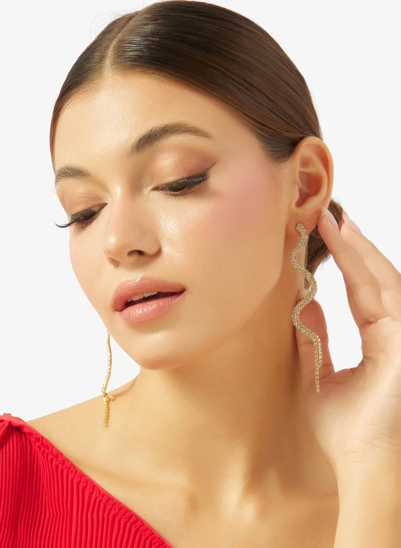 Ella Limited Edition Rhinestone Embellished Snake Earrings