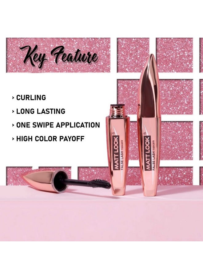 matt look Mattlook Eye Makeup Curl & Volume Waterproof False Lash Mascara, Black (12Ml)  - Image 4