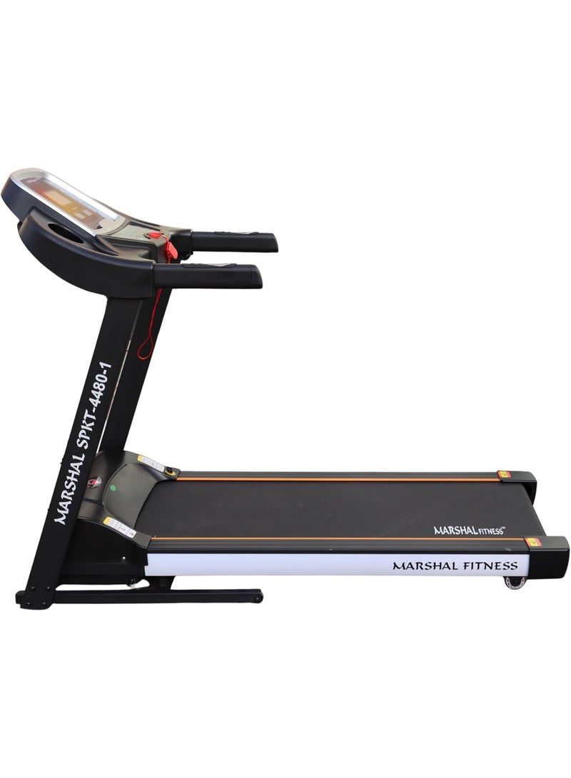 Marshal Fitness Foldable Treadmill with 3.5 HP Motor PeaK for Home with Automatic Incline, LCD Display, Multicolor - Image 4