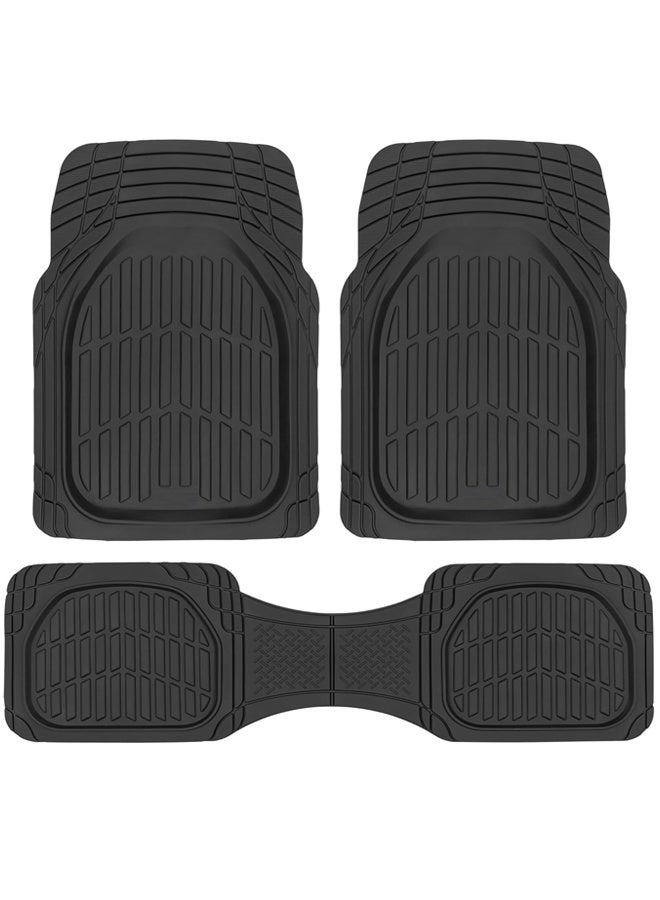 Trend Floor Mats for Cars,Waterproof Trim, Black Deep Dish All-Weather Mats,Cars Trucks SUV, Universal Floor Liner Car Accessories - Image 1
