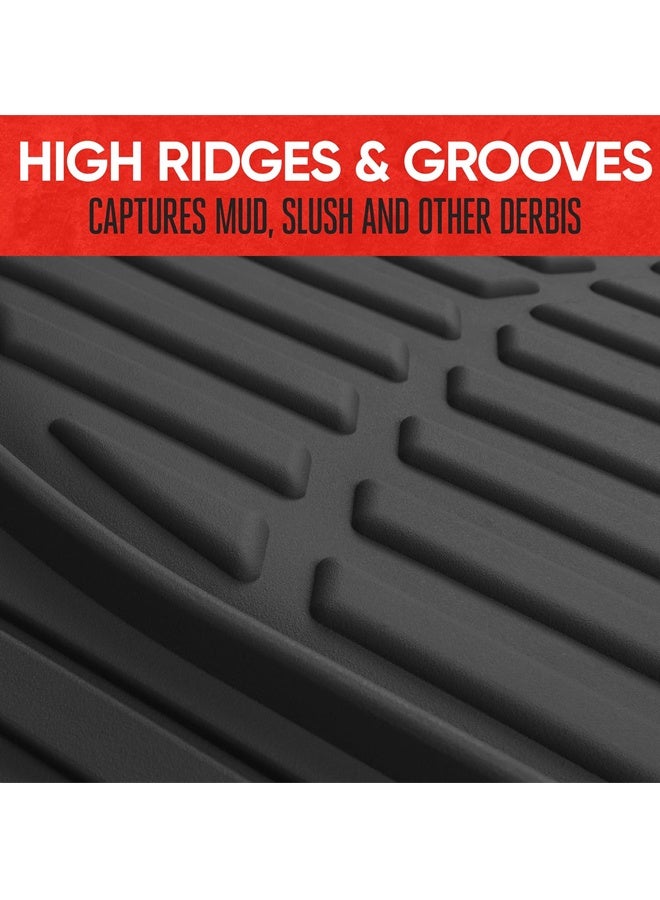 Trend Floor Mats for Cars,Waterproof Trim, Black Deep Dish All-Weather Mats,Cars Trucks SUV, Universal Floor Liner Car Accessories - Image 3