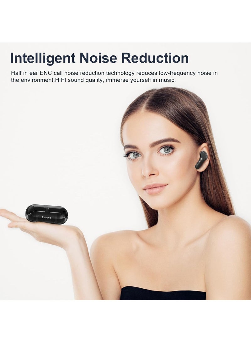 Crystal Earphones Bluetooth Earbuds Wireless Low Latency Cute Easy Touch Game Music Mode Long Battery Life Multi-point Pairing Earphones Transparent 26 Hours (Green) - Image 2