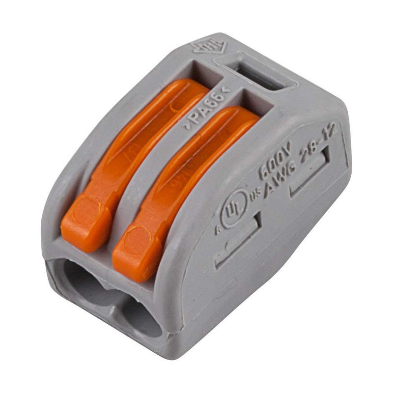 Wago 222-412 موصلات ليفر نوتس 2 موصل مدمجة 10 عبوة - Image 1