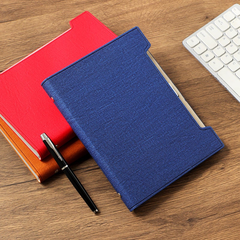 A5 Loose-Leaf Notebook Pu Imitation Leather Notebook Meeting Record Book Gift Box Set With Printable Corporate Logo Creative Gift Box - Image 5