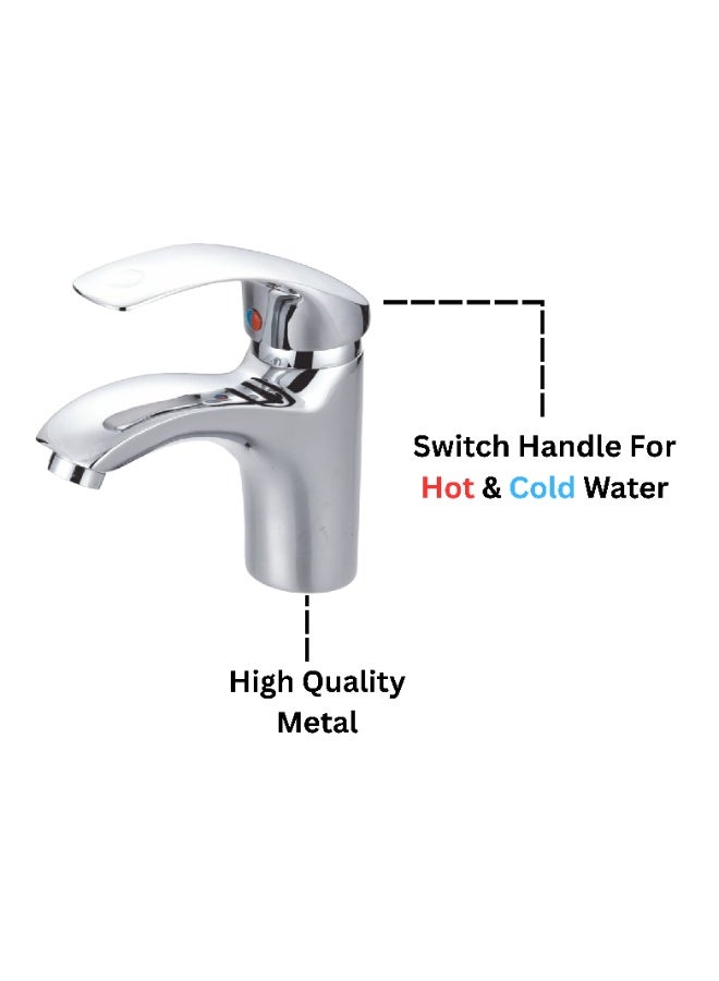 ITG Premium Hot & Cold Basin Mixer Faucet – Chrome-Plated Tap for Bathroom & Kitchen | 5-Year Guarantee | SASO Certified  - Image 3