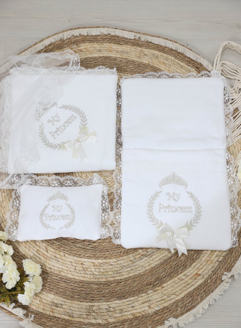 لحظة مرح Blanket and Swaddle Set with Pillow - Image 1