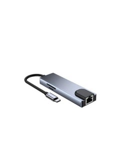 Zero USB Type C Dock station 6 in 1 Type C USB C Hub 4K HDMI RJ45 Adapter Dongle 3.0 Port  - Image 1
