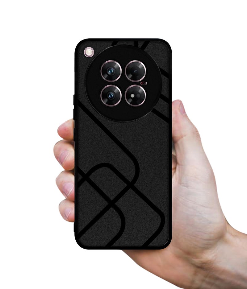 Casotec Zig-Zag Black Line Design Premium 2D Printed Metal Back Case Cover for Infinix Zero 40 5G - Image 3