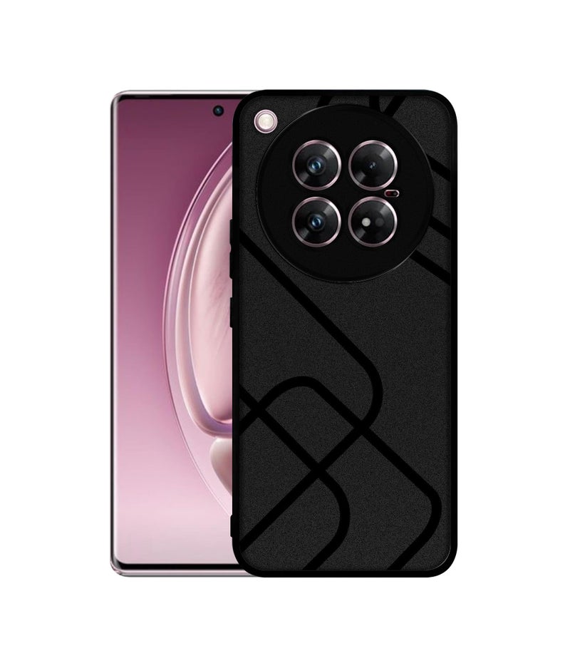 Casotec Zig-Zag Black Line Design Premium 2D Printed Metal Back Case Cover for Infinix Zero 40 5G - Image 1