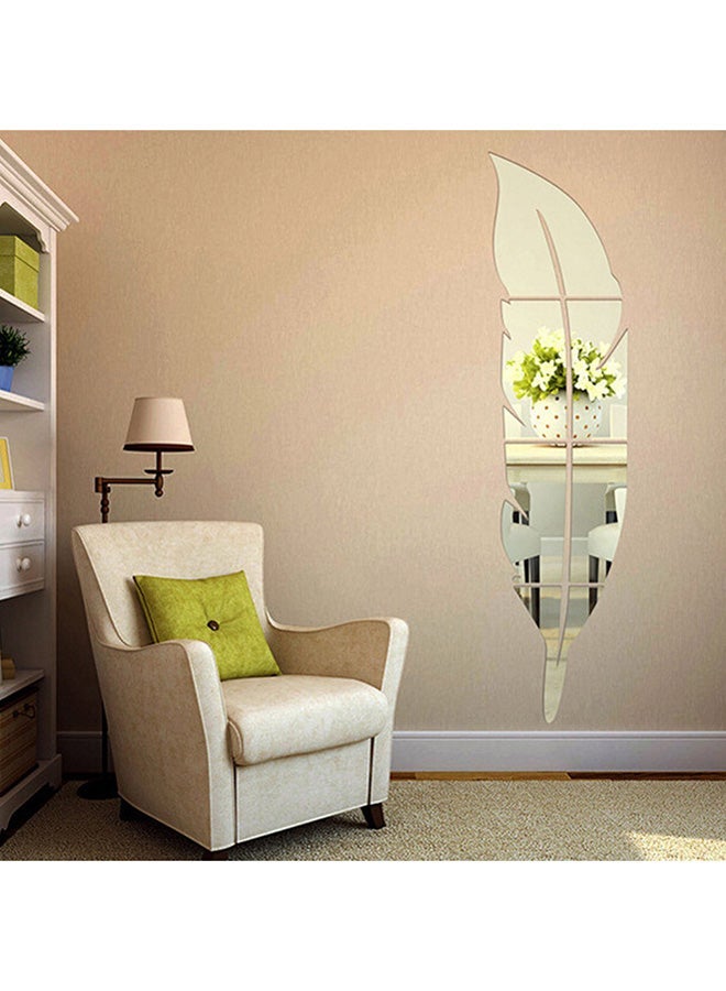 NIBEMINENT Feather Wall Decoration Sticker Silver 120 x 30cm - Image 2