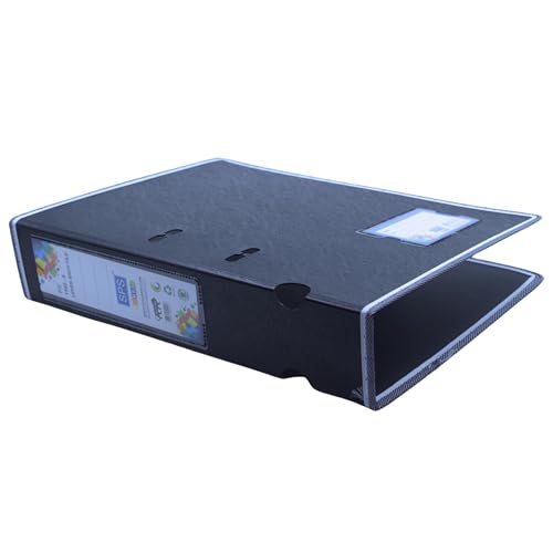 SPS Unbreakable Plastic Lever Arch Box File for Legal, FC, and A4 Papers,100% Virgin Plastic (Pack of 4,Black) - Image 4