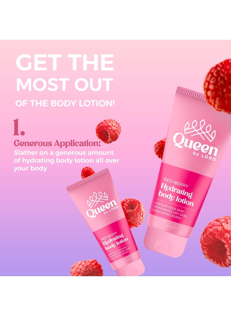 Queen By Lord - Hydrating Body Lotion With Red Berry Scent - 200 ml - Image 1