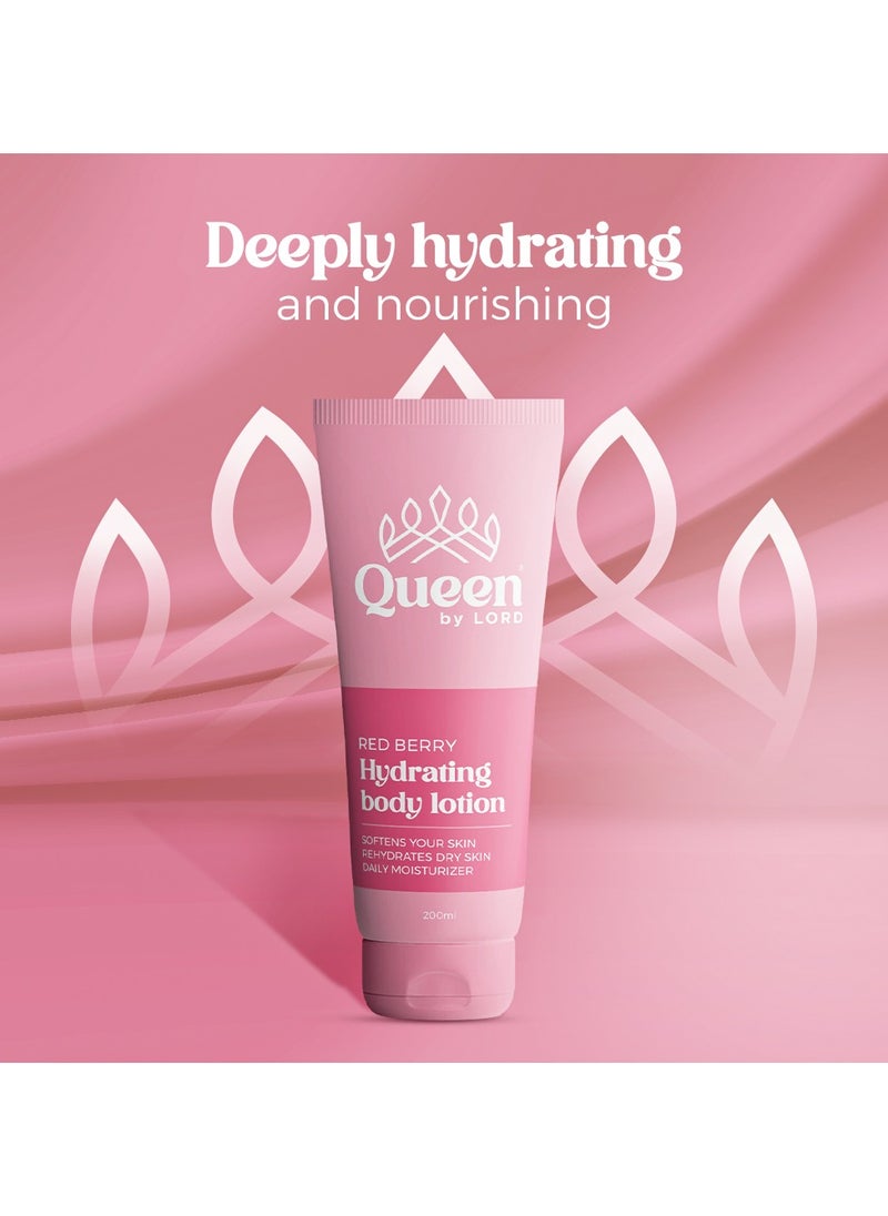 Queen By Lord - Hydrating Body Lotion With Red Berry Scent - 200 ml - Image 1