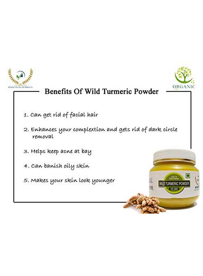 RAINTECH HERBALS Organic Wild Turmeric Powder 100Gm And Multani Mitti Powder 100Gm For Skin Glowing Face Mask (Combo Of 2) - Image 3