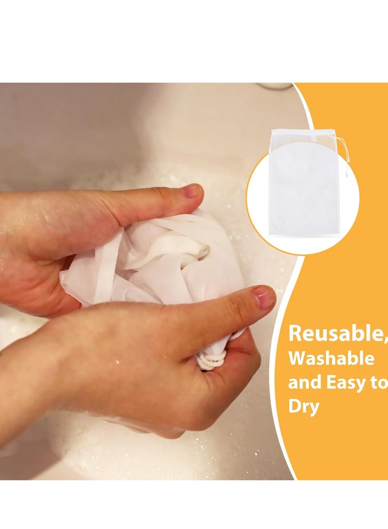 Oasisgalore 6 Pack Cheese Cloths for Straining Bags, Fine Mesh Nylon Cheese Cloths, Reusable Strainer Bags for Straining Juices. - Image 3