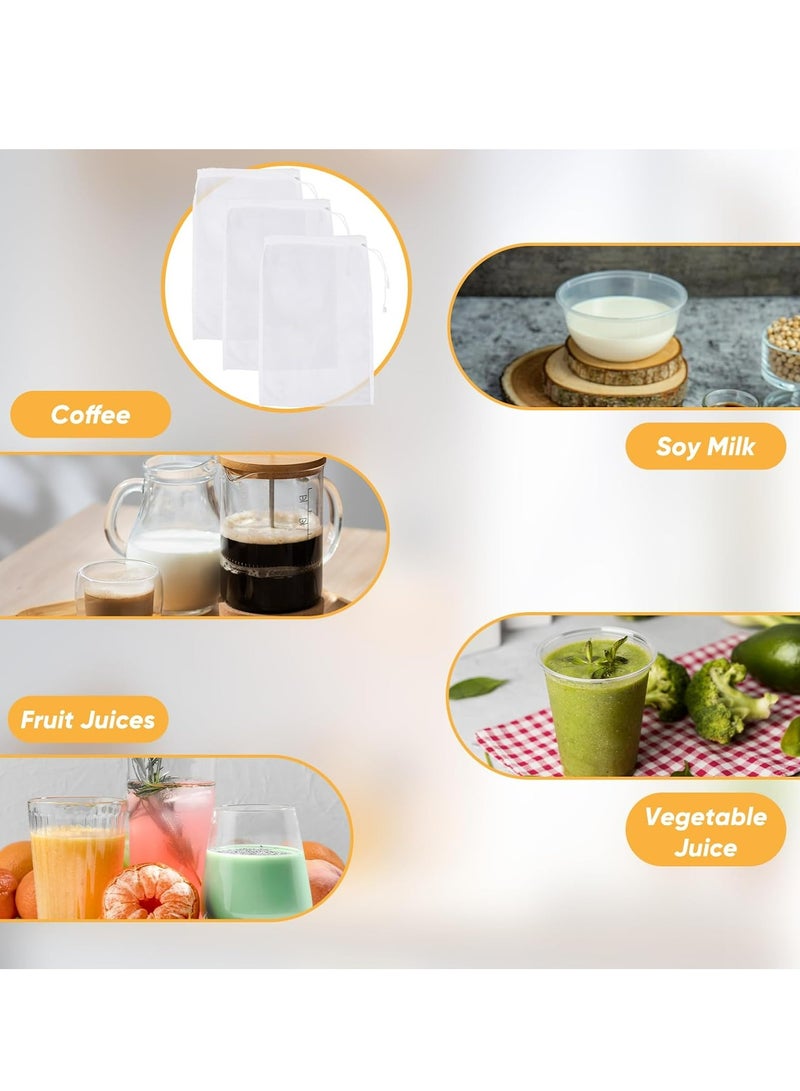 Oasisgalore 6 Pack Cheese Cloths for Straining Bags, Fine Mesh Nylon Cheese Cloths, Reusable Strainer Bags for Straining Juices. - Image 4