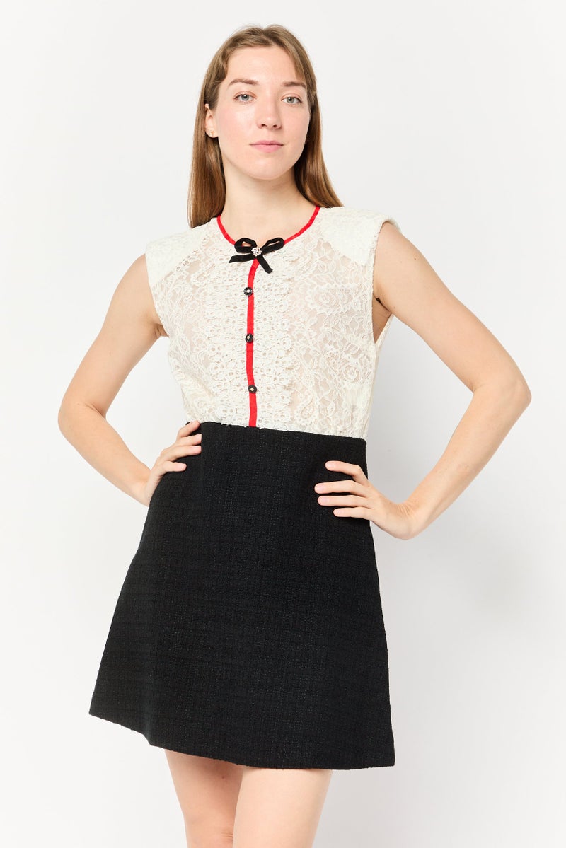 Sandro Women Embroidered Mini Dress, Multicolor  - Image 1