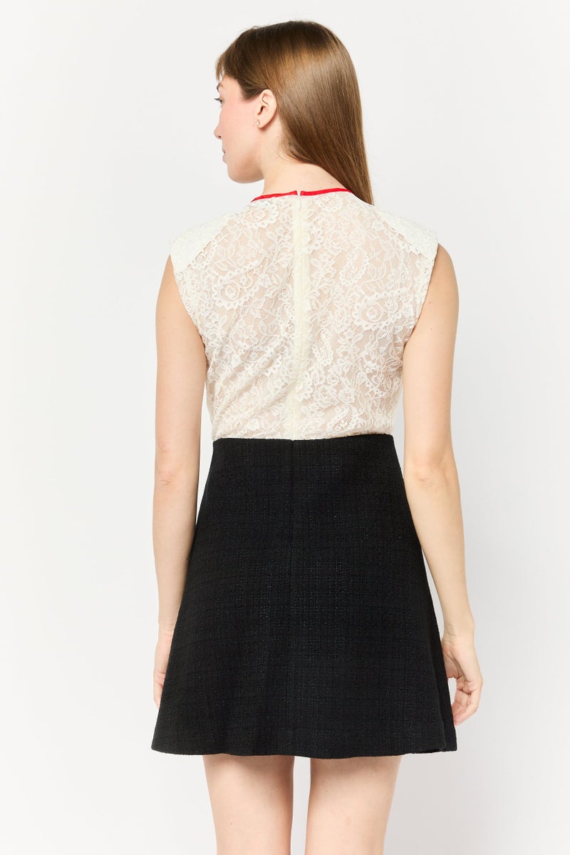 Sandro Women Embroidered Mini Dress, Multicolor  - Image 4