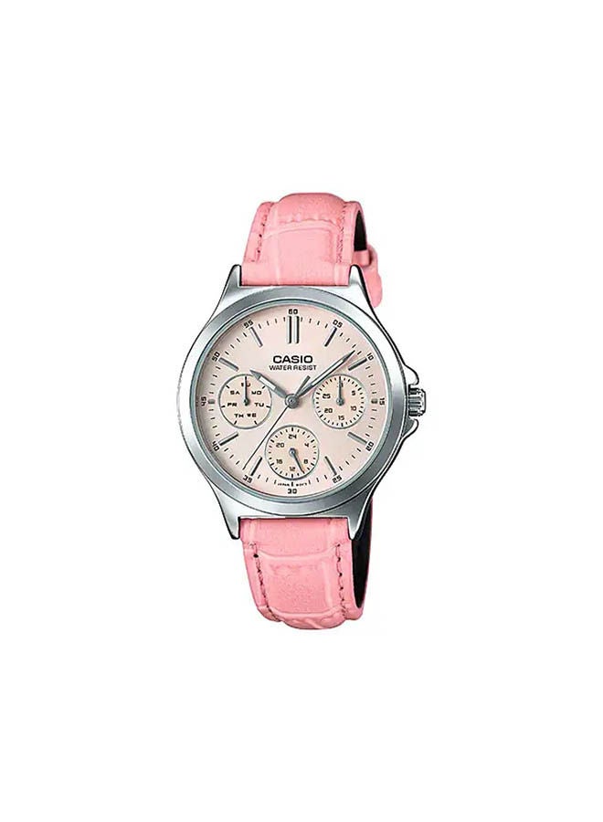 CASIO Leather Chronograph Watch LTP-V300L-4AUDF - Image 1