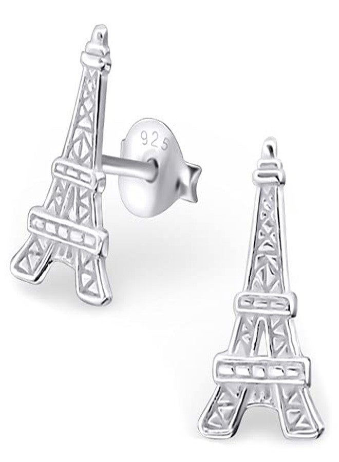 آيسروز أقراط مرصعة ببرج إيفل من الفضة الإسترليني عيار 925 من آيسيروز (خالية من النيكل) 18881 - Image 1