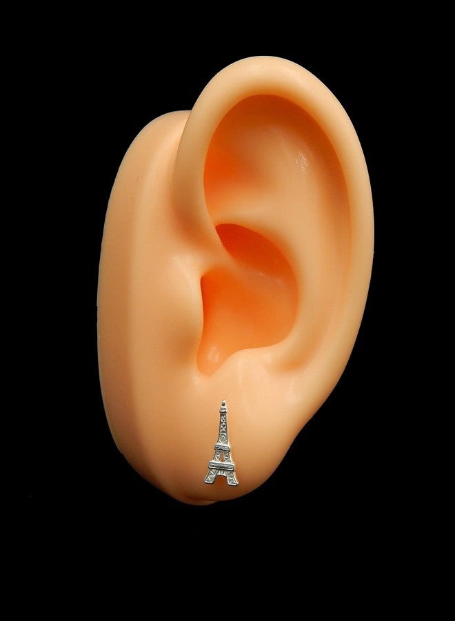 آيسروز أقراط مرصعة ببرج إيفل من الفضة الإسترليني عيار 925 من آيسيروز (خالية من النيكل) 18881 - Image 4