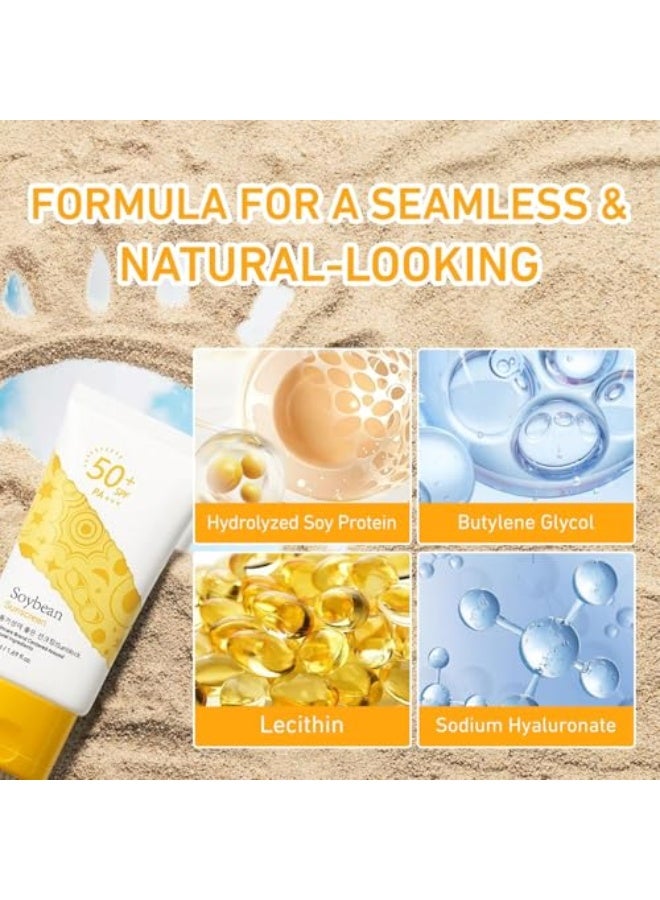 Face Sunscreen SPF 50+, Relief Sun SPF50+, Factor 50 Face Cream, Gentle Daily Sun Cream with Hyaluronic Acid, Broad Spectrum UVA/UVB Protection for Sensitive Skin, Fragrance-Free & Non-Irritatin - Image 2