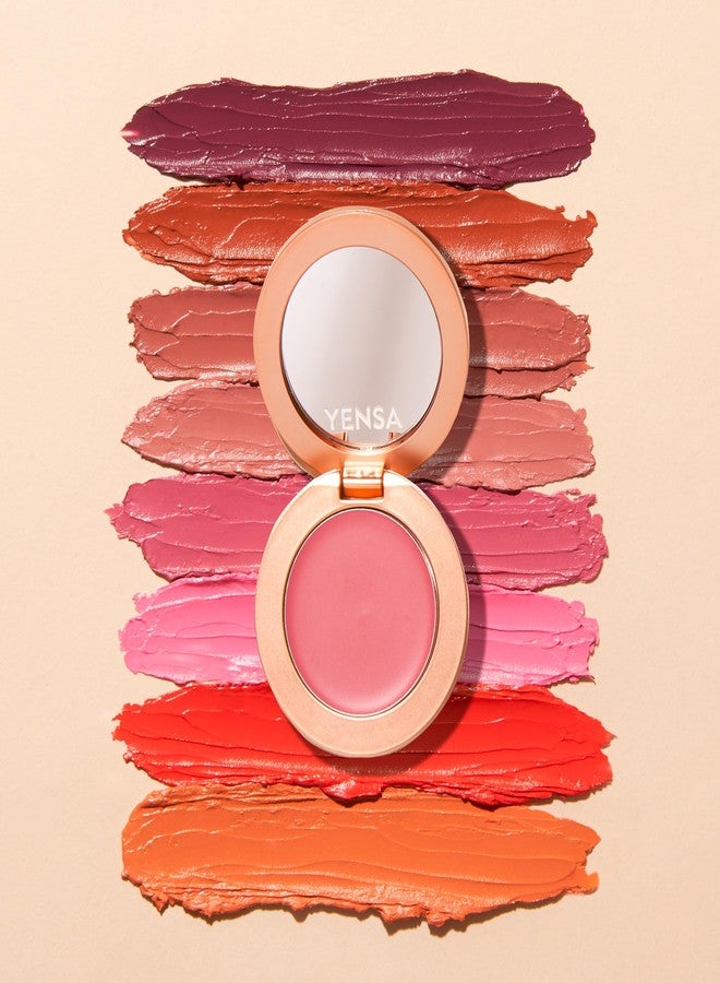 YENSA Super Serum Silk Cream Blush for Cheeks - Buildable Cheek Blush Formulated with Superfoods - Dewy Airbrushed Finish - Nourishing & Hydrating - Silky Cream Formula - Berry Passion (0.21 oz) - Image 3
