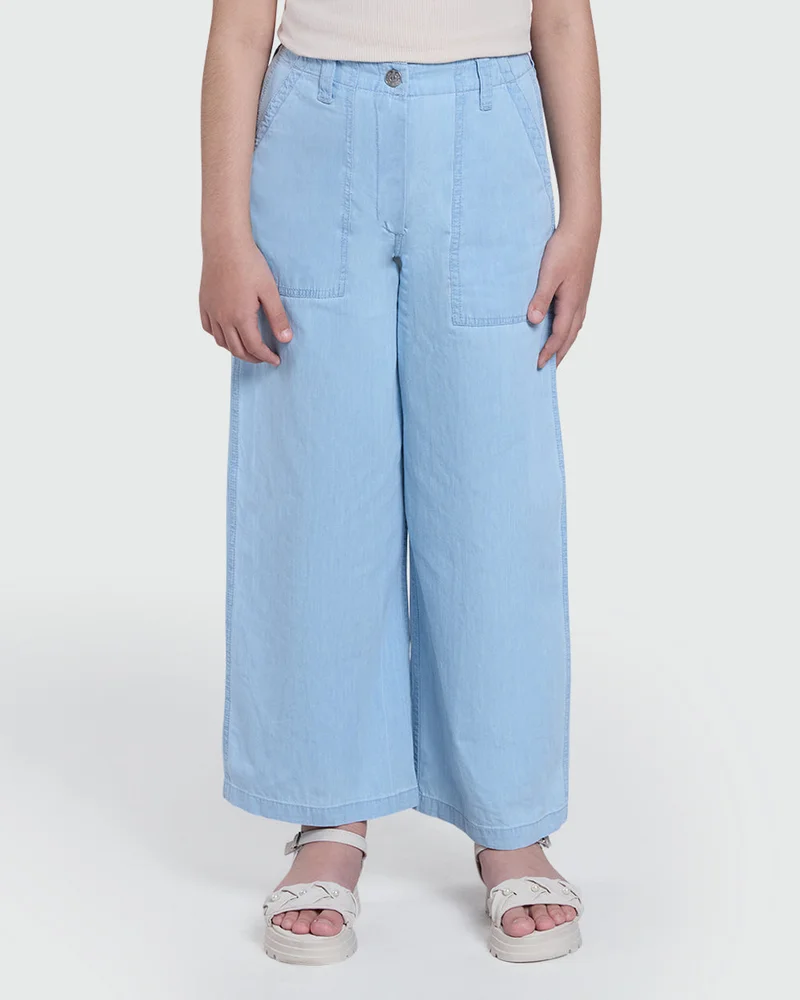 Ovs Light Blue Chambray Pants – Girls