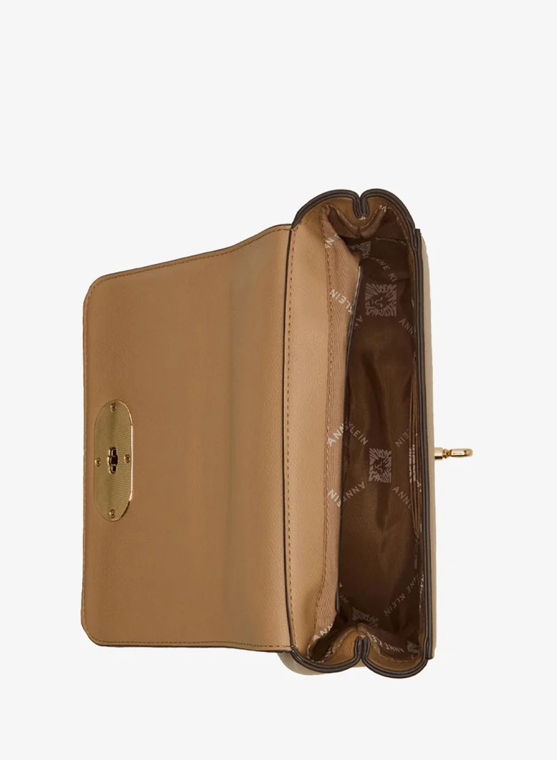 ANNE KLEIN  Anne Klein Textured Twist-lock Shoulder Bag for Women | Best Price UAE