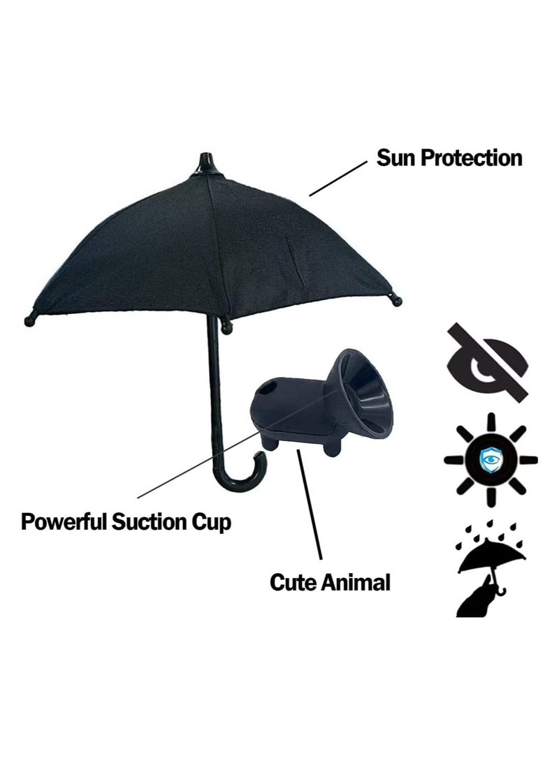 OMEVE Suction Cup Phone Holder, Universal Adjustable Universal Outdoor Sun Protection Anti-Glare Umbrella Holder (Black), Plastic Silicone  - Image 2
