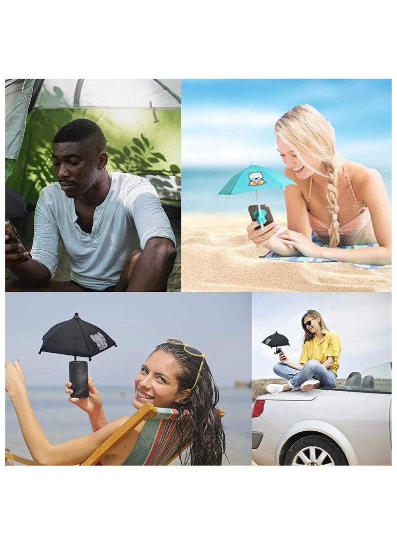 OMEVE Suction Cup Phone Holder, Universal Adjustable Universal Outdoor Sun Protection Anti-Glare Umbrella Holder (Black), Plastic Silicone  - Image 4