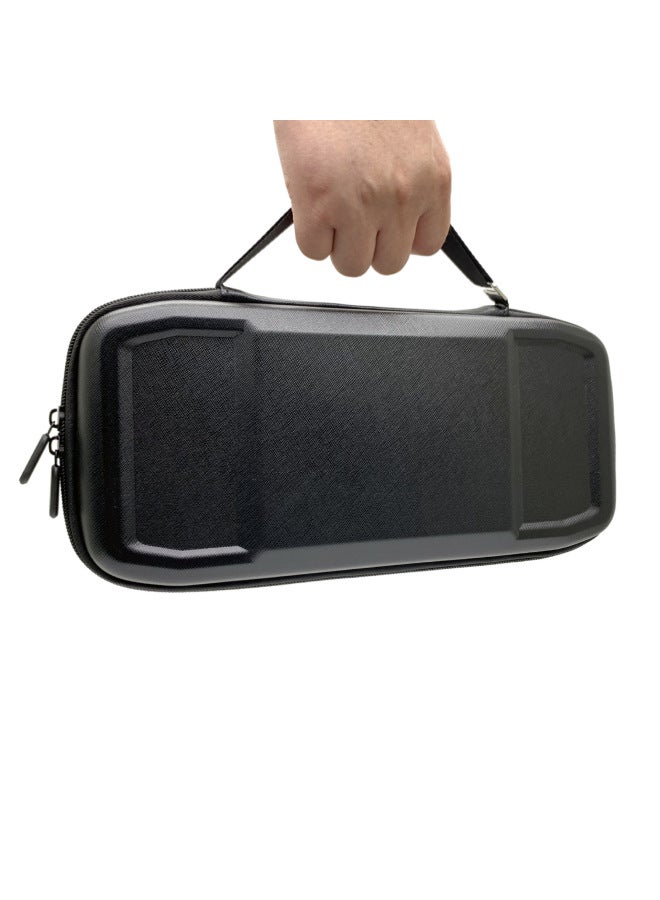 For Lenovo Legion Go Handheld Storage Bag Hard Shell Portable Portable Box Waterproof Security Protection Storage Bag-Model:Cross Pattern PU  - Image 2