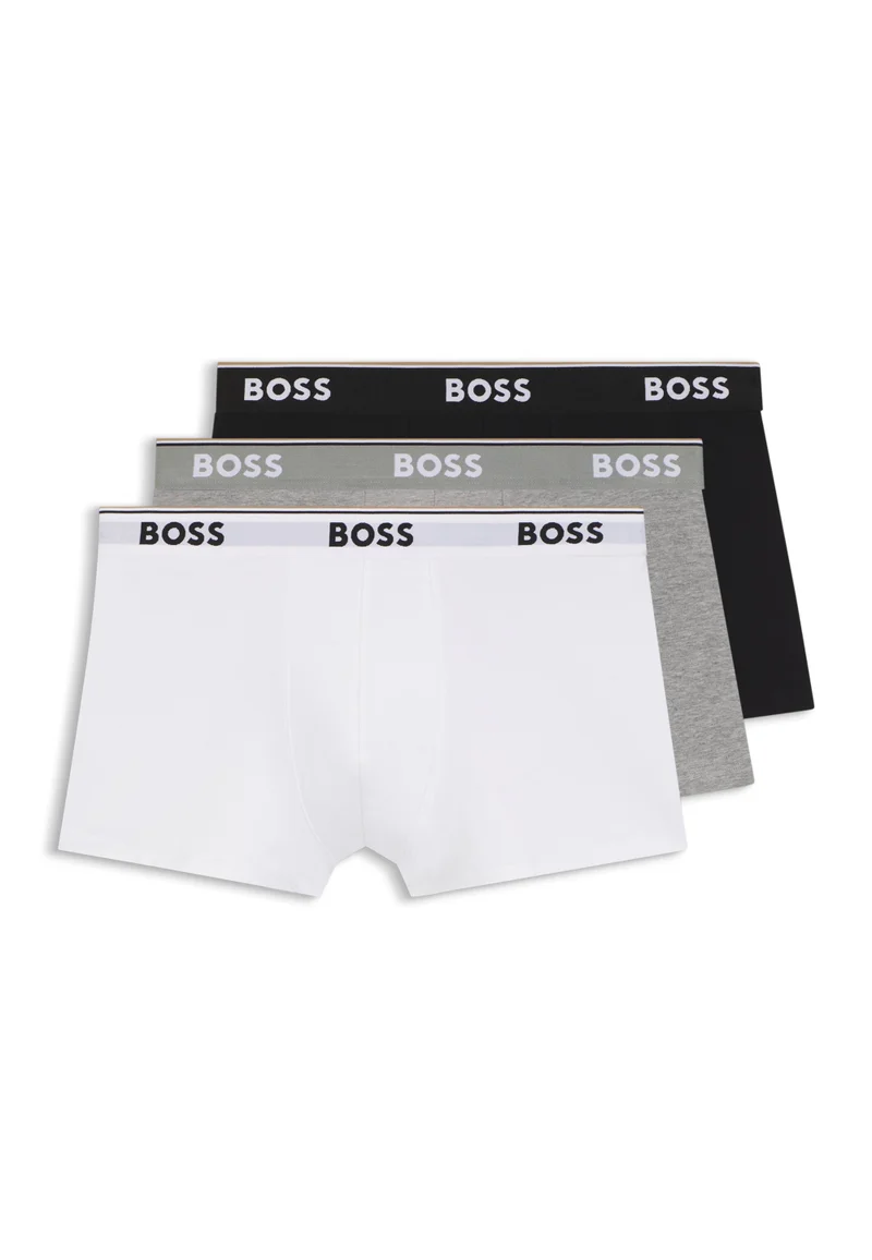 BOSS Assorted-Pre-Pack Stretch-cotton trunks with repeat logos for Men | Best Price UAE