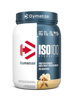 Dymatize ISO 100 Hydrolyzed 100% Whey Protein Isolate Gourmet Vanilla 1 ...