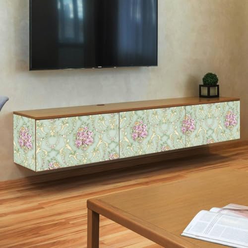 doodad Self Adhesive Wallpaper | Mint Green Wallpaper for Bedroom | Beautiful Floral Wallpapers for Walls | PVC Wallpaper Waterproof | 45cm x 1000cm, Wall Paper Covers 48 sq. ft - Image 5